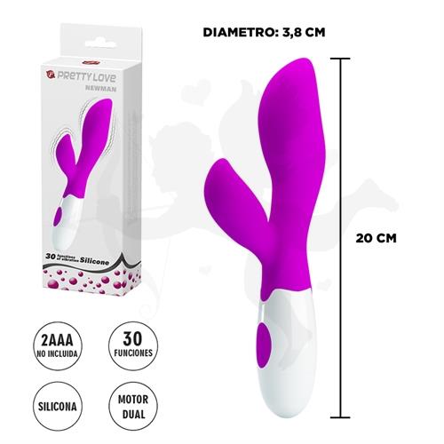 Estimulador vaginal con vibrador de clitoris